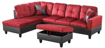 Clihome 3-Piece Couch Living Room Sofa Set, L Shape Sofa