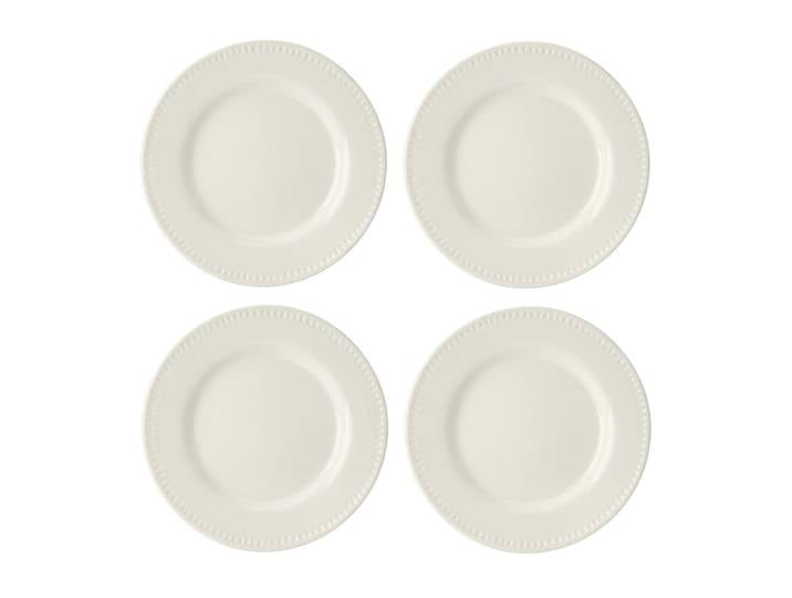 Set De 4 Assiettes D'Appoint En Céramique Blanche