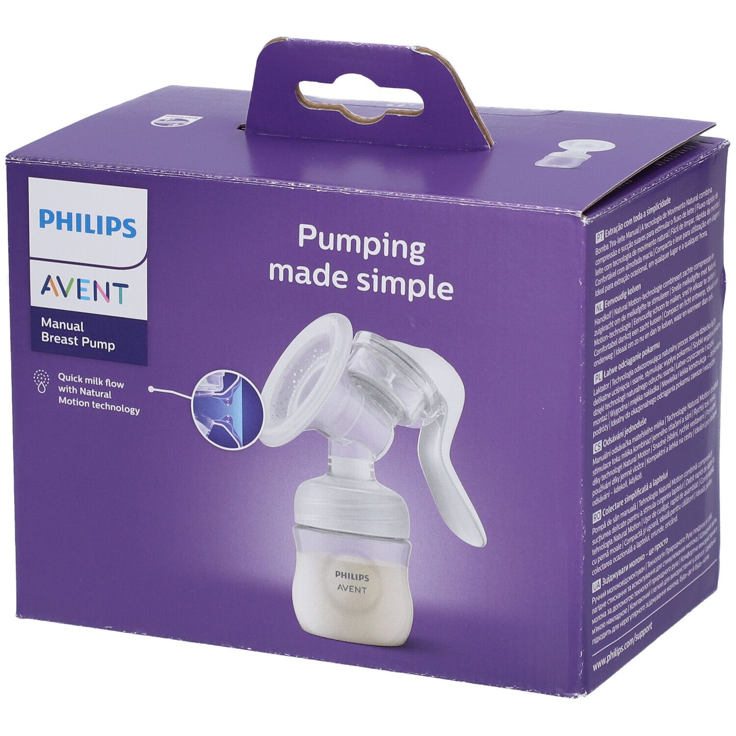 Philips Avent Manuele Borstkolf Natural Motion Scf430/01 1 St Pumpe