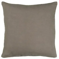 IB Laursen Leinen-Kissenbezug 50x50 cm einfarbig, 50 x 50 cm, soil