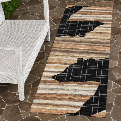 Addison Rugs Machine Washable Indoor/ Outdoor Aurora Bear Chantille Rug