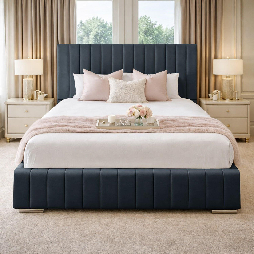 Canora Grey Upholstered Bed Steel Small Double (4')
