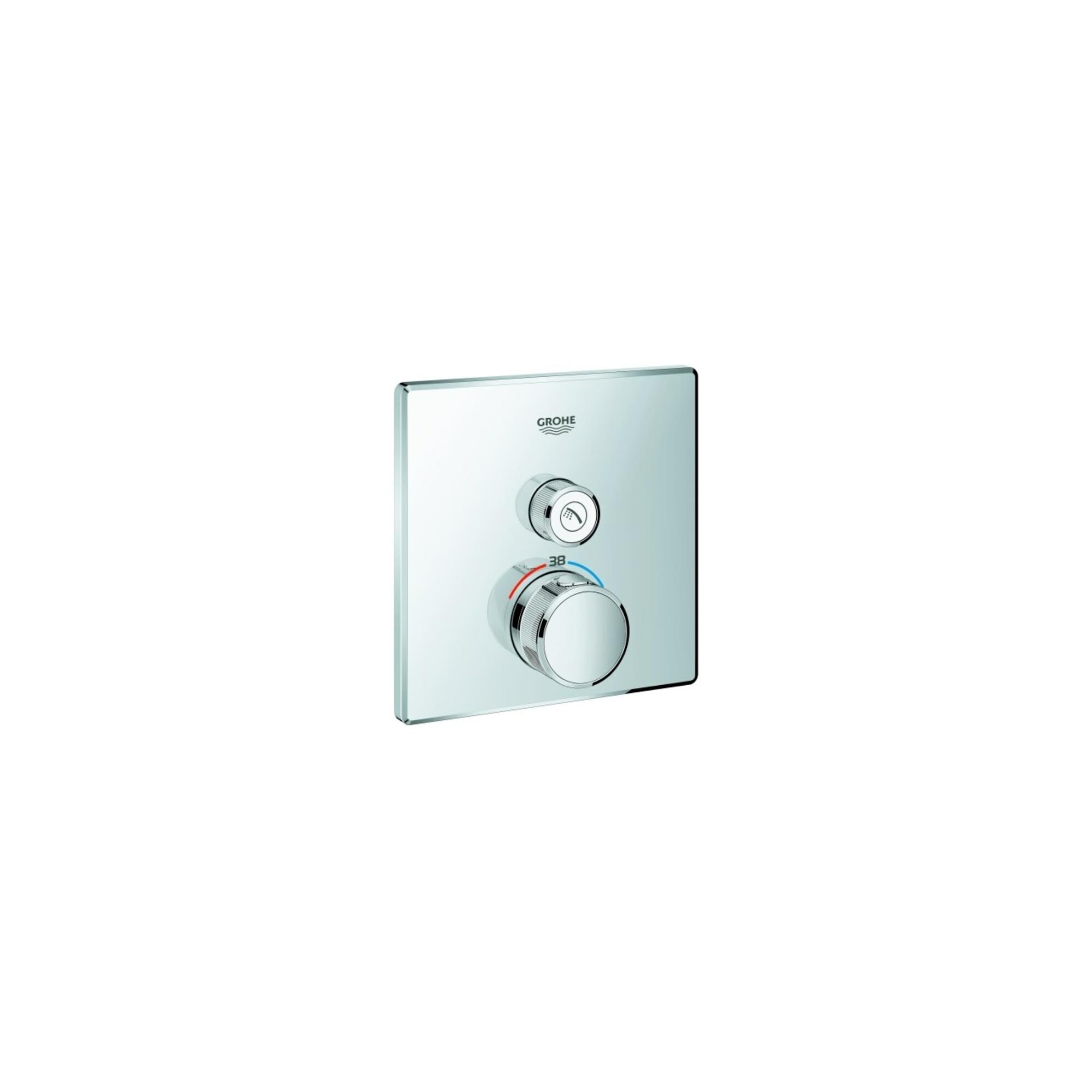 Grohe Fertigset Grohtherm Smartcontrol chr, eck, UP-Thermostat, 1 Absperrventil (29123000)
