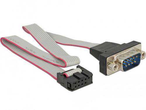 Delock Seriell Anschlusskabel [1x COM (für POS-Systemverbindung) - 1x RS232-Stecker] 0.25m Grau
