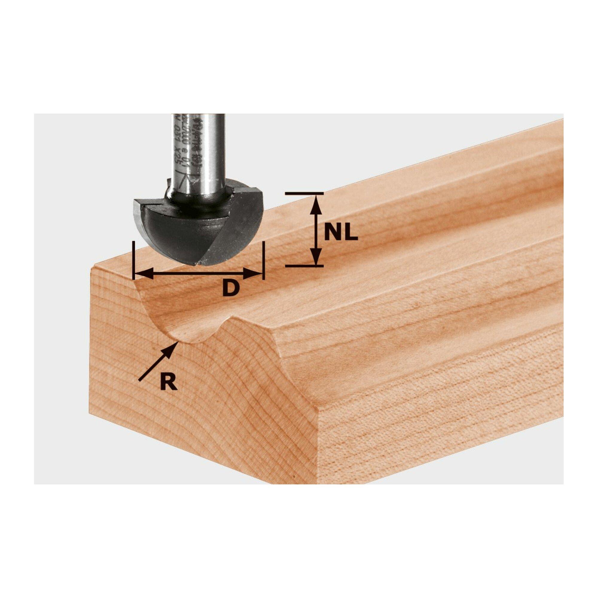 Festool Hohlkehlfräser HW Schaft 8 mm HW S8 R6,35 (490984)