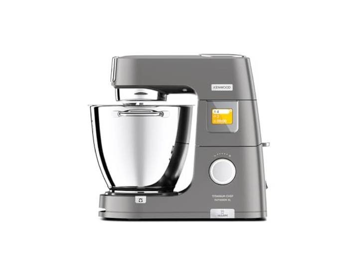 Kenwood KWL90.004.SI Titanium Chef Patissier XL Küchenmaschine, 2 Schüsseln 5L & 7L, 4 Rührelemente, Spritzschutz, Premium-Design