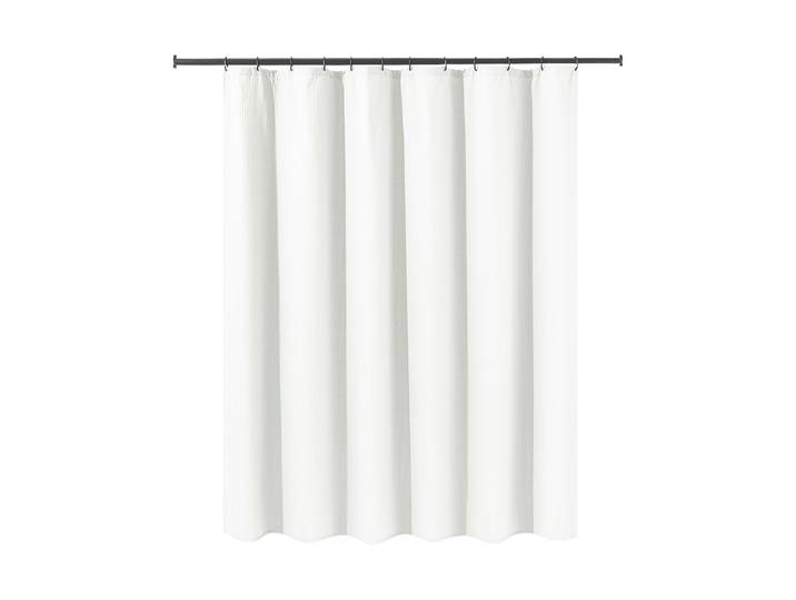 Duschvorhang 182 x 182 cm Waffel weiss