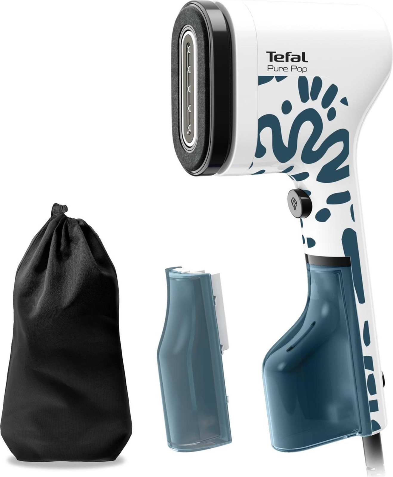 Tefal Pure POP Home & Travel DT2040E1 Handheld stoomreiniger Blauw Wit