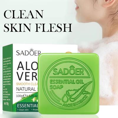 Inspired Finds SADOER Aloe Vera Facial Soap Deep Cleansing Face Wash Soap For Hydrating And Oil Control 1pcs