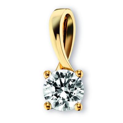 Kettenanhänger ONE ELEMENT "Zirkonia Anhänger aus 333 Gelbgold", gold, Schmuckanhänger, Damen, mit Zirkonia, Gelbgold 333 Gold, Gelbgold 333, Gold, Kettenanhänger, ein Hauch von Luxus für den Alltag