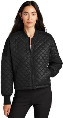 Mercer+Mettle MM7201 Women's Boxy Quilted Jacket in Deep Black size Small   Polyester