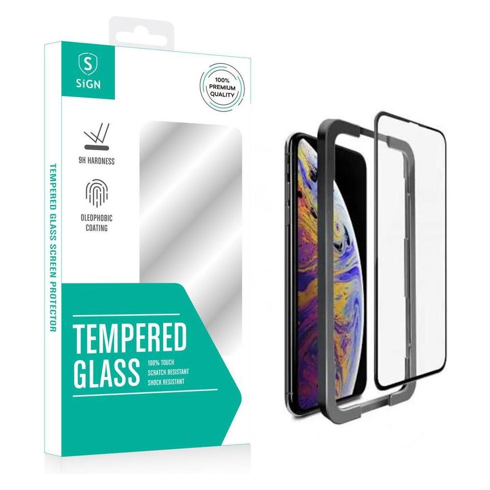 SIGN iPhone 13 Mini Full Coverage Screen Protector Tempered Glass + Applicator (Apple iPhone 13 mini) (SNTP-IP13-54)