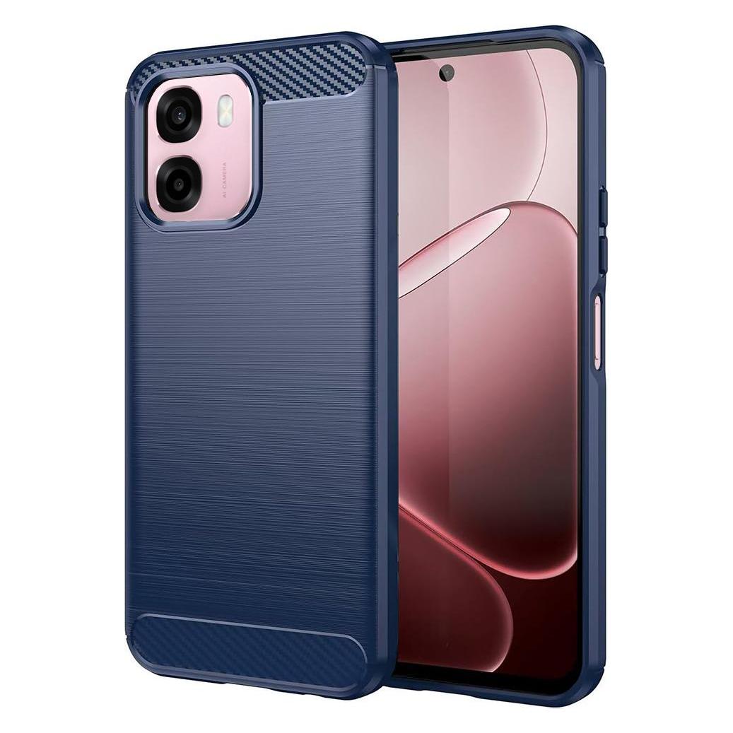 Techsuit - Carbon Silicone - Oppo A6x 4G / A6x 5G - Blue (Oppo A6x 5G) (69256404)
