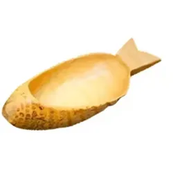 Bambus-Fisch 14x33x7cm - Dekoration für japanische Teller