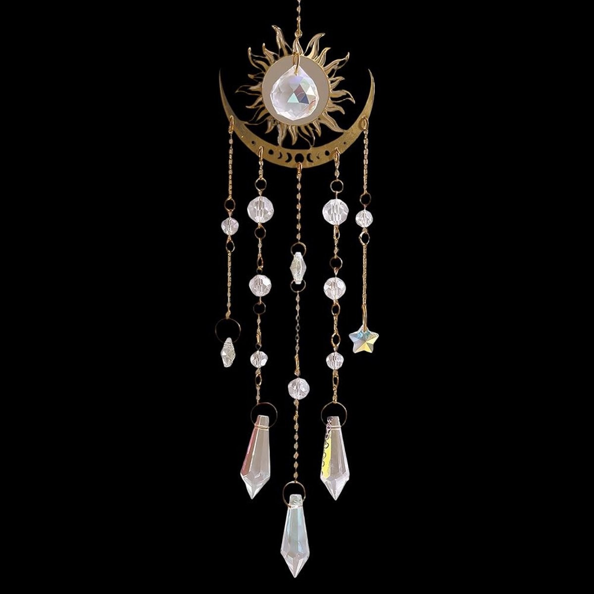Dailygoods Boze Oog Kristal Zonnevanger - Windgong en Prisma Decoratie