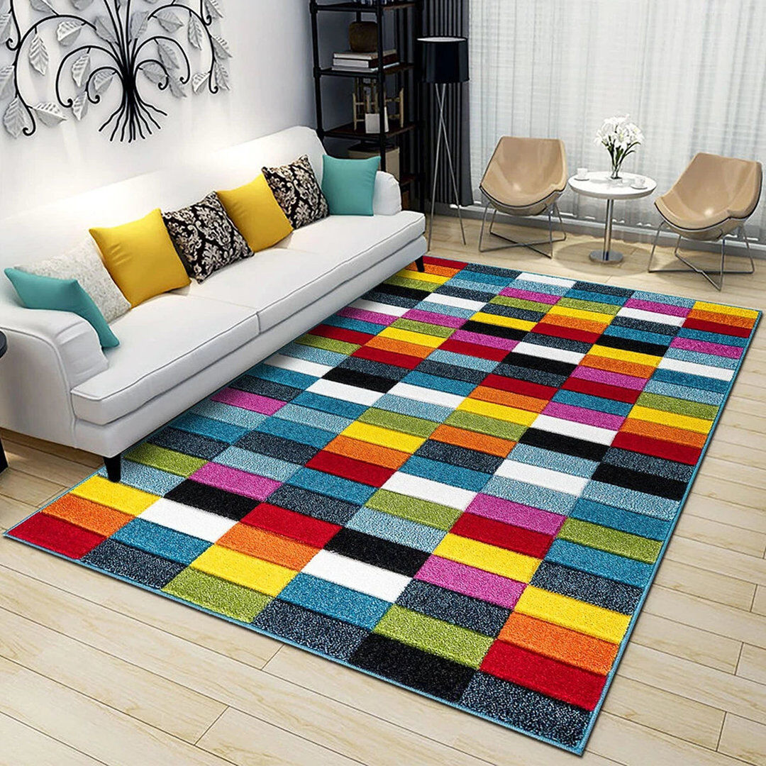 Corrigan Studio Cubes Geometric Rug & Runner – High Density Polypropylene Carpet, Easy Clean Cubes Runner 60 x 220cm