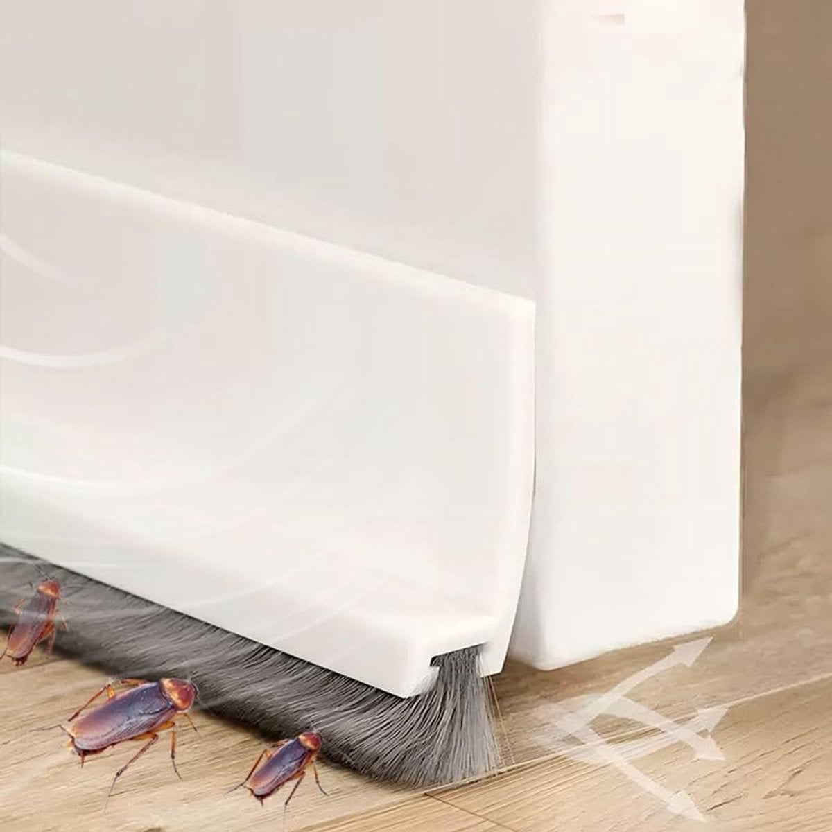 Solidchoice Witte Deurafdichting met Borstel 100 cm