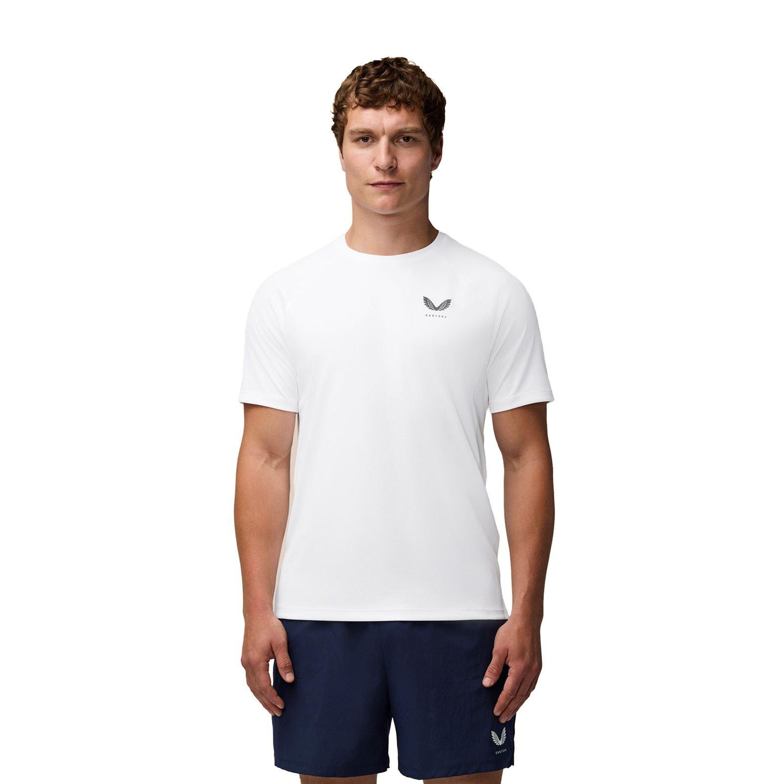 Castore Adapt Trainings-T-Shirt Polyester Herren Weiß Sport-T-Shirts