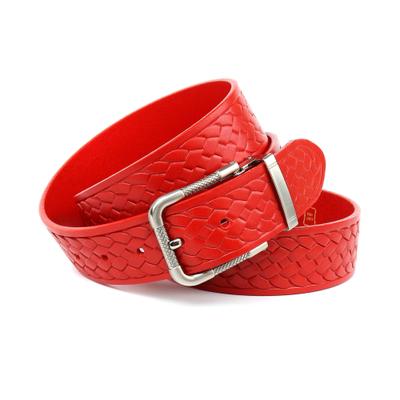Ledergürtel ANTHONI CROWN, Damen, Gr. 80, rot, Rindsleder, Gürtel Ledergürtel