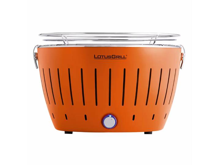 LotusGrill Original orange G340 Holzkohlegrill – Holzkohlegrill/Kohlegrill – mandarinorange