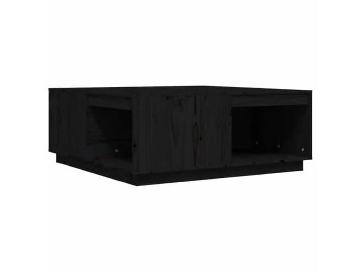 Favemtsl Couchtisch Schwarz 100x101x40,5 cm Massivholz Kiefer Rustikaler Wohnzimmertisch aus echtem Kiefernholz mit geräumiger Ablagefläche und stabiler Holzkonstruktion.