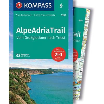 KOMPASS Wanderführer AlpeAdriaTrail, Vom Großglockner nach Triest, 33 Etappen mit Extra-Tourenkarte, Taschenbuch von Walter Theil, KOMPASS Freytag &