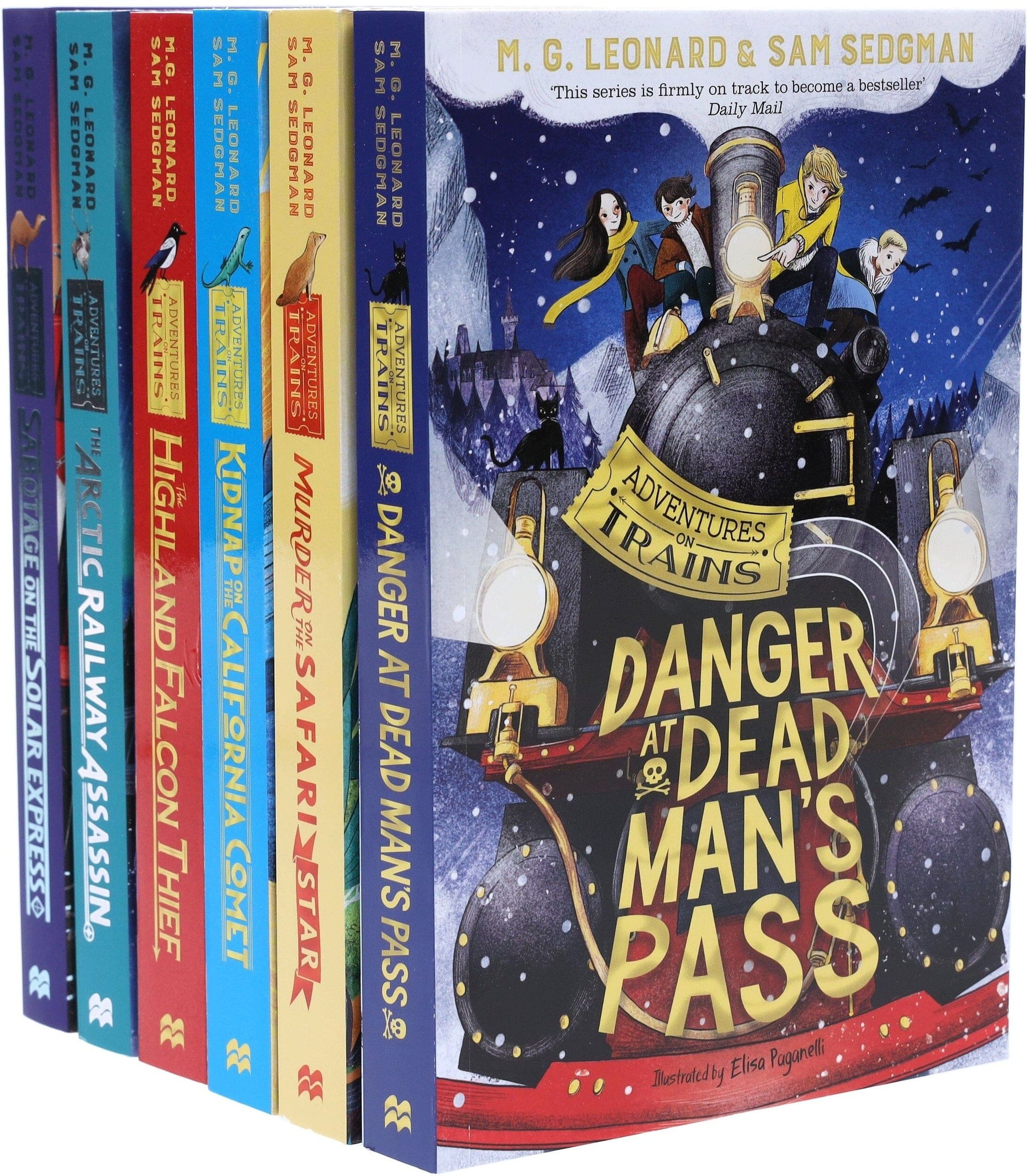 Adventures on Trains By M. G. Leonard & Sam Sedgman: 6 Books Collection Set - Ages 9-11 - Paperback Pan Macmillan