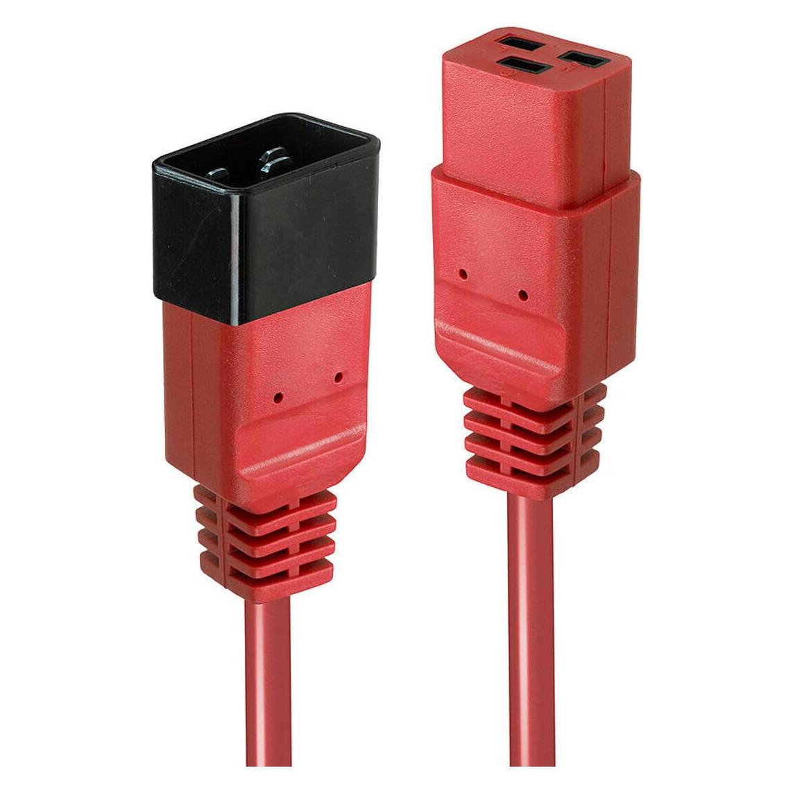 Lindy 1m IEC C19 auf IEC C20 Verlaengerung rot (1 m) (30123)