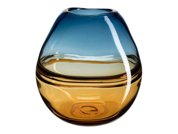 Vase Jace, Johann Jakob, orange/blau, Glas