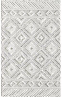 MDA Rugs Milos Collection Diamond Pattern Space-dyed Polyester Rug