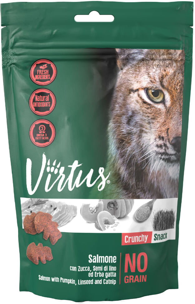 Virtus Cat Crunchy Snack 50G SALMONE