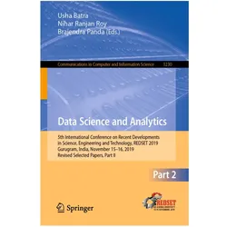 Data Science and Analytics, Fachbücher von Brajendra Panda, Usha Batra, Ranjan Roy, Nihar Panda
