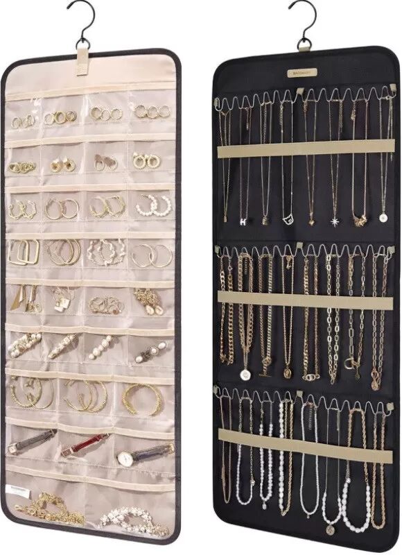 INF Großer doppelseitiger Schmuck-Hängeorganizer L