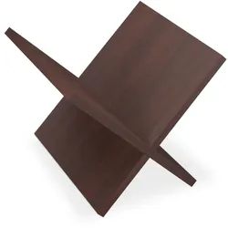 Relaxdays Zeitungsständer aus Holz im X-Design Dunkelbraun