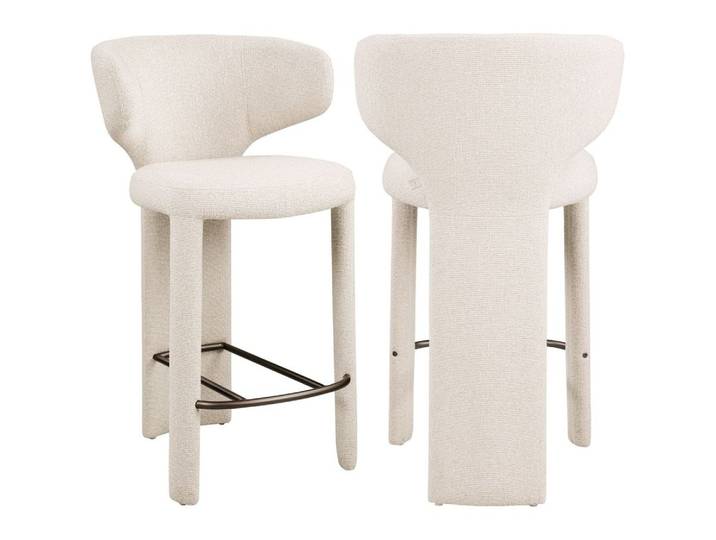Barhocker Viola biscotti – Counterstuhl mit Polyester-Bezug