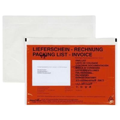 docuFIX® 2FVDO402024 Begleitpapiertaschen mit Aufdruck Lieferschein-Rechnung - C5, 250 Stück