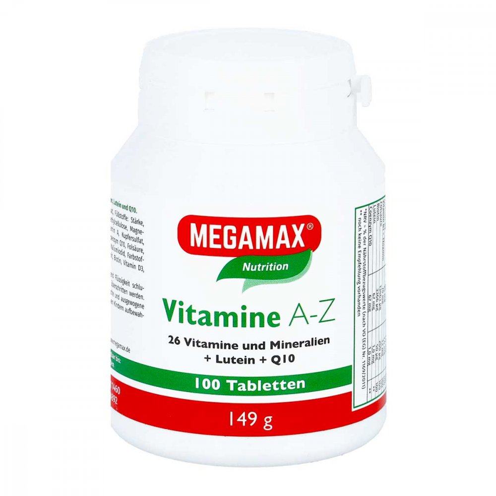 Megamax B.V. Megamax Vitamine A-z+q10+lutein Tabletten 06411460