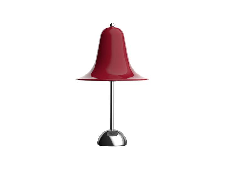 Pantop Tischleuchte Höhe 28 cm kirschrot - Verpan - Wohnzimmer - Design - Metall - Mit Schirm