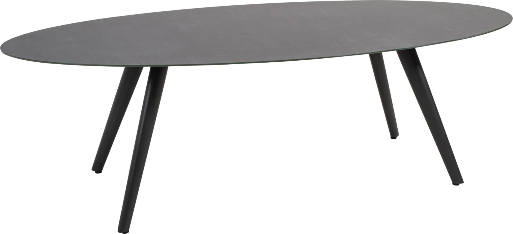 Tisch - Oval - 240x110x74 cm - Aluminium - Keramik