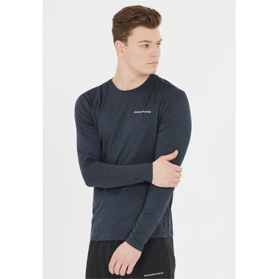 Langarmshirt ENDURANCE "Abdon", Herren, Gr. 3XL, schwarz (dunkelblau), 95% Polyester, 5% Elasthan, unifarben, normal, Rundhals, Shirts Langarmshirt, mit Quick Dry-Technologie