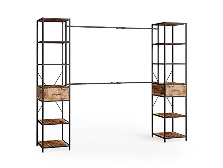 Vicco Kleiderschrank Fyrk , Eiche rustikal 180 x 187 cm kombinierbar mit weiteren Fyrk-Möbeln für modulare Nutzung