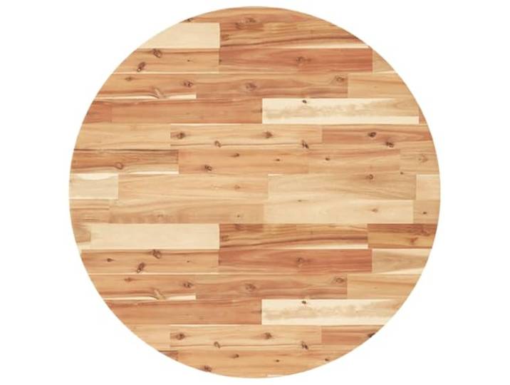 NKOPPFG Tischplatte Rund Ø80x4 cm Massivholz Akazie Hartholz, Pflegeleicht, Vielseitig für Esstisch, Bistrotisch, Couchtisch