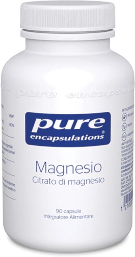 NESTLE' ITALIANA SpA Pure Encapsulations Magnesio 90 Capsule - Integratore Alimentare con Citrato di Magnesio
