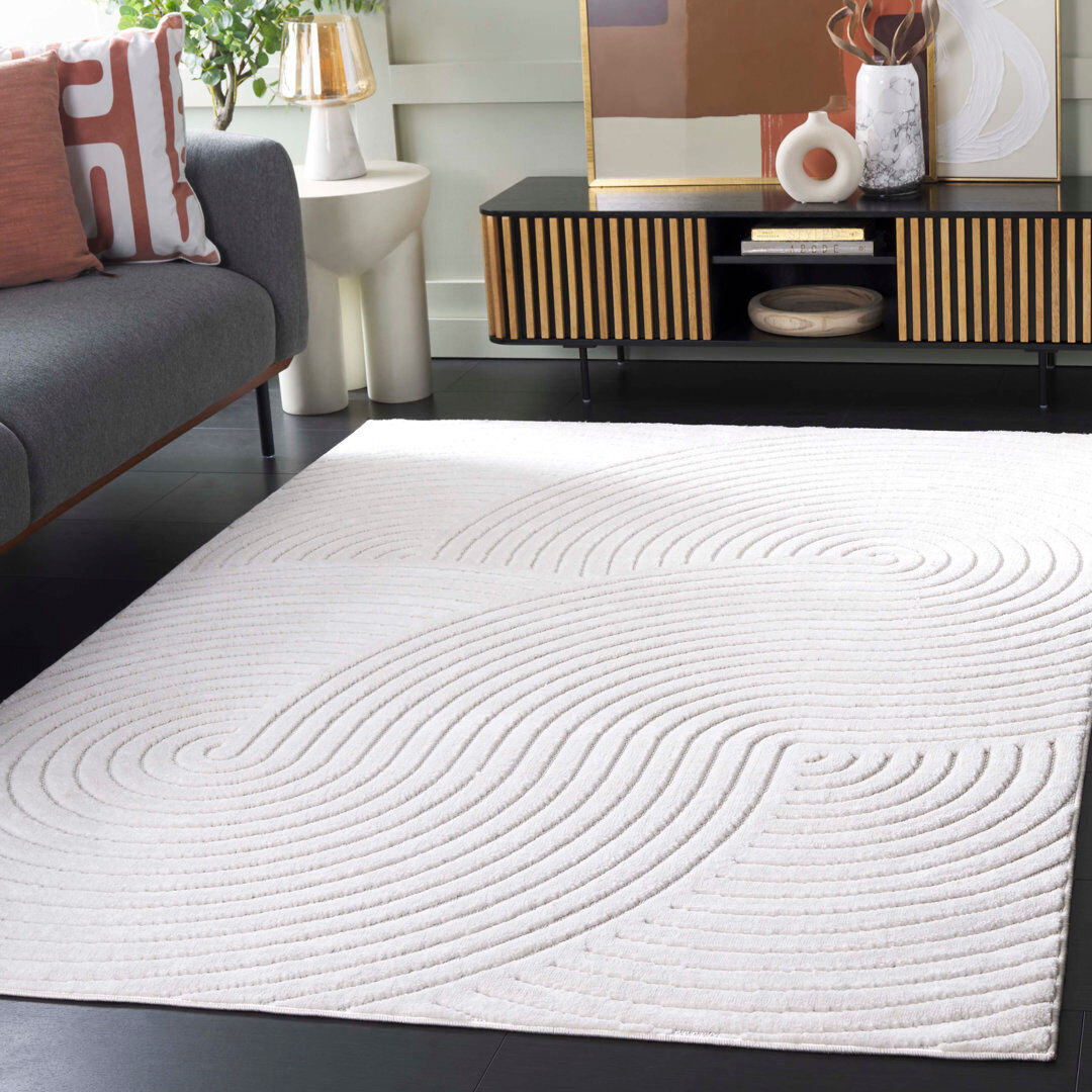 Bloomsbury Market Alis Geometric Area Rug Ivory Rectangle 160 X 229cm