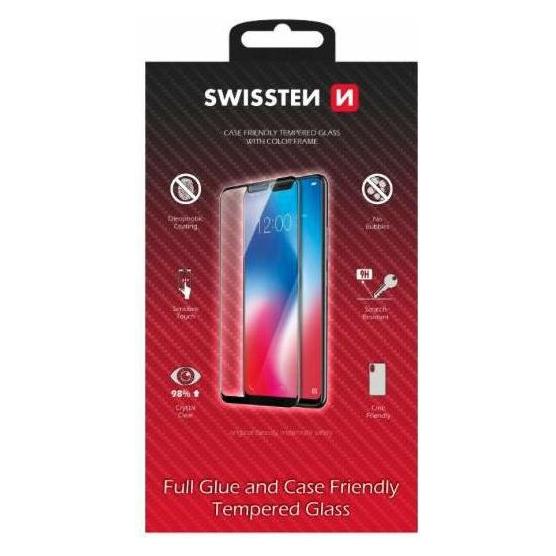 Swissten CASE FRIENDLY glass for SAMSUNG G991 GALAXY S21 BLACK (1 Stk., Samsung Galaxy S21) (54501786)
