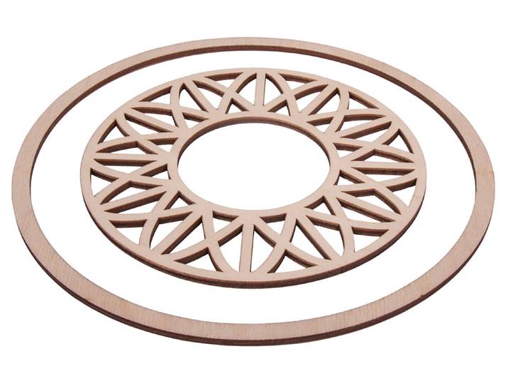Rayher Holzscheiben Dreammodern mit FSC 100% ⌀ 13 cm 2 Stück