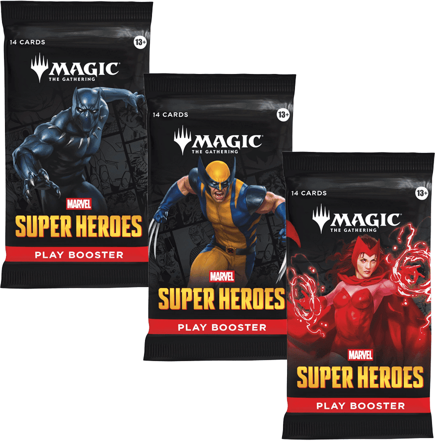 Wizards of the Coast Magic: The Gathering: Marvel Super Heroes Play Booster (One Pack) - Trading Card Game Product for Collecting and Limited Play