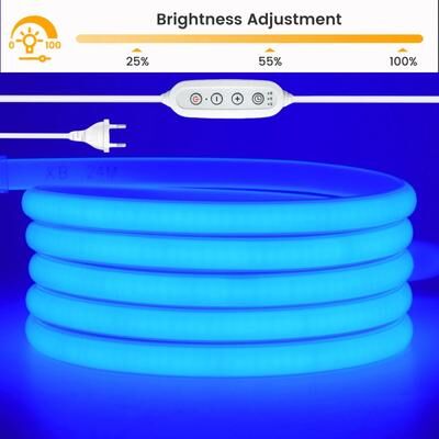 Uplift Picks 220V Dimmable COB LED Strip With Waterproof Neon Flex Design blue 1m