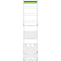 f-tronic 7141629 Verteilerfeld V17APZM,H=1050mm, 1-feldrig, 3-reihig, APZ-Platz, inkl. APL-Set, Komm.
