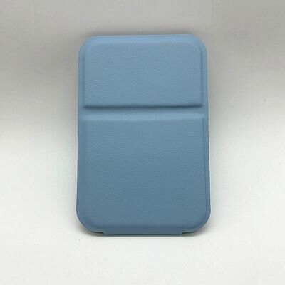 Fusion Finds Portable Makeup Mirror Foldable PU Leather Compact Pocket Desktop Vanity Mirror blue
